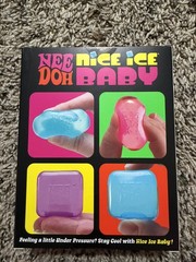 NeeDoh Nice Ice Baby 4 pack, Set of Four Nee Doh Mini Nice Cube Pink Blue Purple