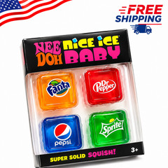 4Pcs Pack Limited Edition Fanta Sprite Dr Pepper Pepsi Squishy Fidget Stress Toy
