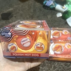 Sunny Days Squish Hot Dog 2-in-1 Tactile Squeeze Toy Lot 4