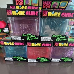 NeeDoh Multicolor Squish Toy Lot: Nice Cube, Ice Baby, Berg, Pup, Fuzz 5