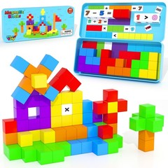 Minecftoy Magnetic Blocks Mini Travel Essentials Toddler 0.8 inches, Color6