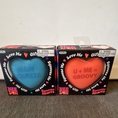 NeeDoh Squeeze Hearts Squishy Stress Toy 2-Pack Blue/Orange MPN 22308HY