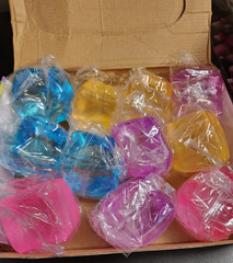 Ice Cube Squeezy Squishy Fidget Toy Individually Wrapped Assorted Color Sensory