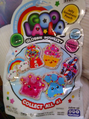 NEW GOO LA LA Globbie sqweezy fidget toy BLUE PAW PRINT