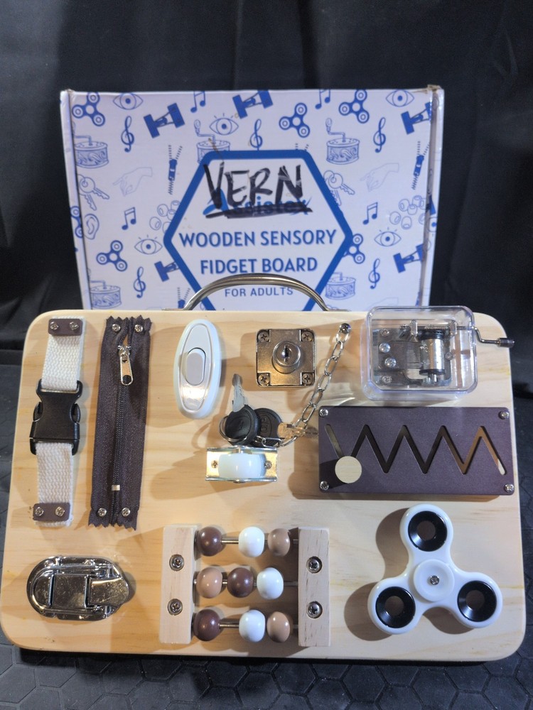 Assisttex Wooden Sensory Fidget Board For Adults