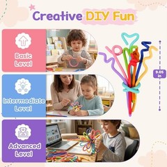 Fidget Toys Bulk for Kids: 50 Pack Bendable Fidget Sticks – Party Favors