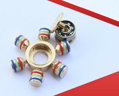 Brass Fidget 6 Point Hand Spinner Finger Gyro Toy EDC Focus Stress Reliever Toys