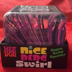 NeeDoh Nice Berg Swirl Purple/Pink/Black Super Solid Squish Squeeze Toy, 2025