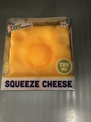 Toymendous Squeeze Cheese Tactile Squeezable Toy, Yellow, Ages 3-4 New In Box