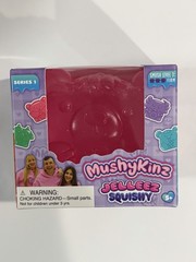 MushyKinz Jelleez Squishy Series 1 Rosy Pink Bear Strawberry Squishy Toy NIB