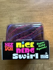 SEALED NeeDoh Nice Berg Swirl Squishy Cube Toy Black Pink Purple Schylling New