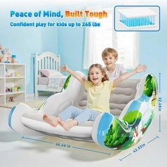 Sensory Chair for Kids, Inflatable Rocking Chair for Kids with Autism & Grey