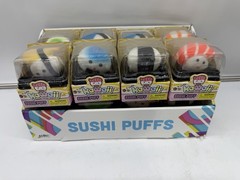 Ja-Ru Kawaii Cutie Sushi Puffs Stretchy Squishy Sensory Toy Lot Of 16 In Display