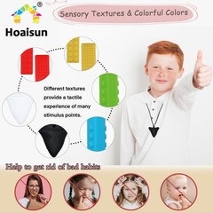 Chewy Necklaces for 2.7*0.7 Inch, Red, Yellow, Blue, Green, White, Black