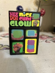 Schylling NeeDoh Nice Cube Glow Squish Toy Green Ages 3+ 26042HY